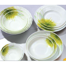 Round Opal glassware plate dinner set